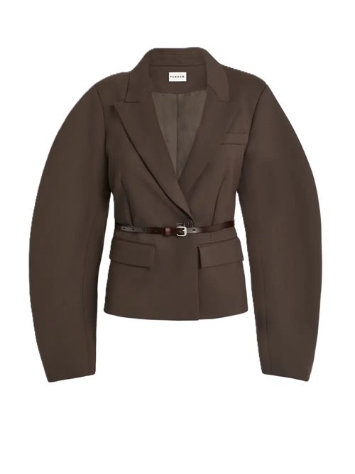 giacca - sallia bi stretch testa di moro P.a.r.o.s.h. | D420473LILIUXY26086 TESTA DI MORO